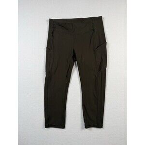 Lululemon Women’s Size 8 Cargo Pocket Cropped Leggings Dark Olive Green